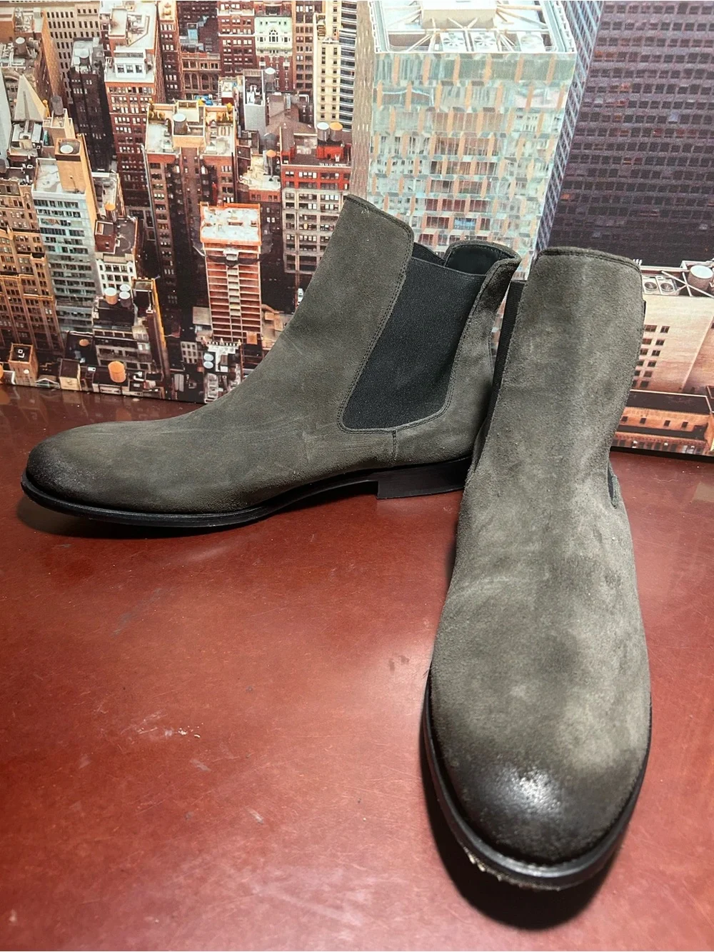 Thursday Men's Suede Chelsea Boots - Gray Sz 11.5 M